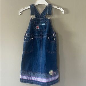 Disney Kids Winnie the Pooh  Blue Denim Overall with Embroidery